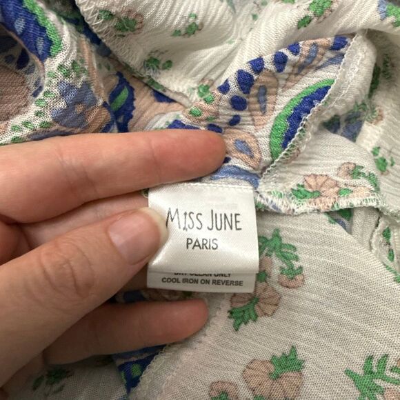 Miss June Paris Jenny Paisley Sequin Embroidered V-Neck Tassel Mini Dress OS - Picture 7 of 8